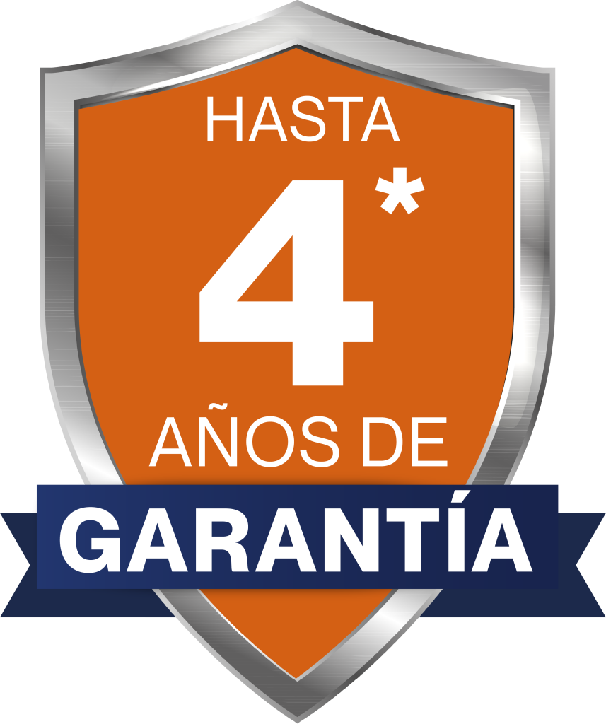 hasta 4 años de garantia